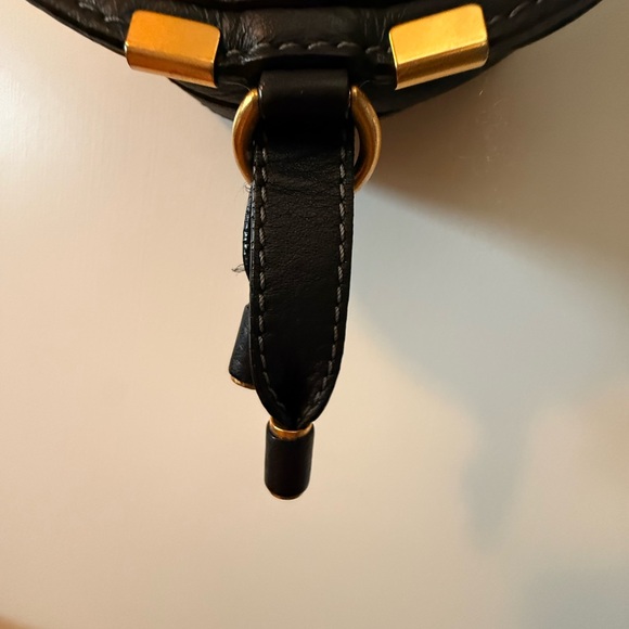 Chloe Black Leather Small Marcie Crossbody Purse - Picture 5 of 7